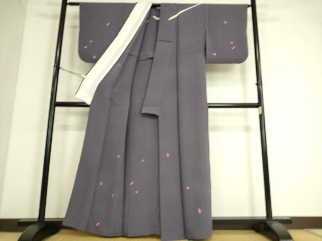 平和屋着物▽世界的人形師 辻村寿三郎 ジュサブロー 訪問着 単衣 兎 うさぎ 舞桜 金彩 正絹 逸品 DAAS0532az