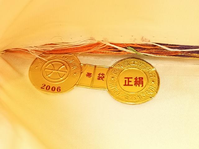 平和屋着物◎西陣 六通柄袋帯 唐織 花丸文 金銀糸 正絹 逸品 BAAT7032ph