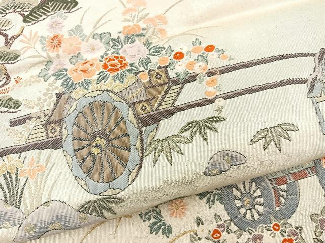 平和屋着物◎六通柄袋帯 唐織 船鉾巡行 古代九百錦 正絹 逸品 BAAT2081ph
