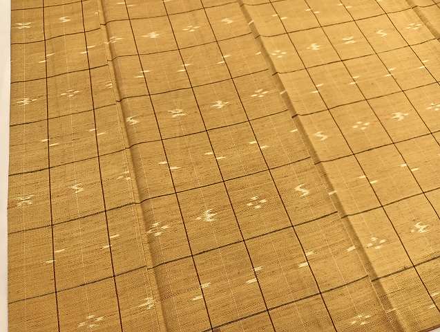 平和屋着物●上質な紬 琉球絣文様 正絹 逸品 BAAT3171hv