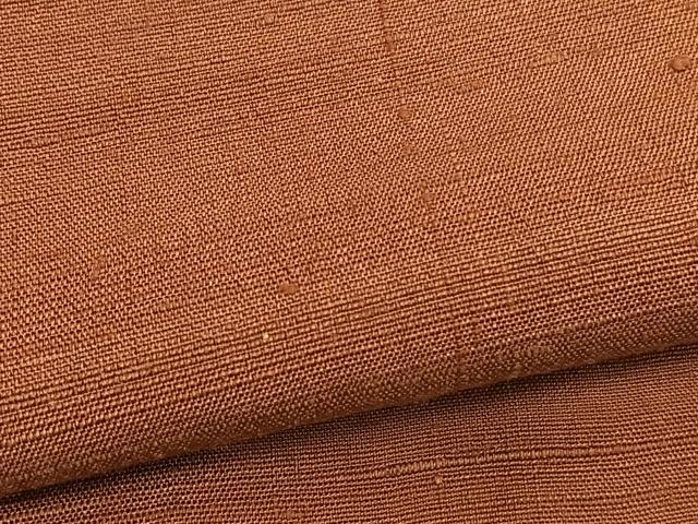 平和屋着物●上質な紬 色無地 赤茶色 正絹 逸品 未使用 BAAT3175hv