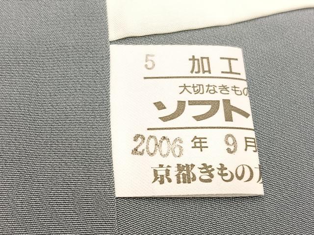 平和屋着物●白山紬 間道 京都きもの友禅扱い 正絹 逸品 未使用 BAAT6634hv