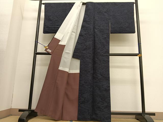 平和屋着物●本場結城玉紬 80亀甲 流水雪輪花文 やまと誂製 結織苑扱い 証紙付き 正絹 逸品 BAAT6639hv