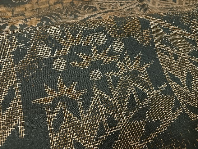 平和屋着物●本場村山大島紬 風景文 正絹 逸品 AAAU4373np