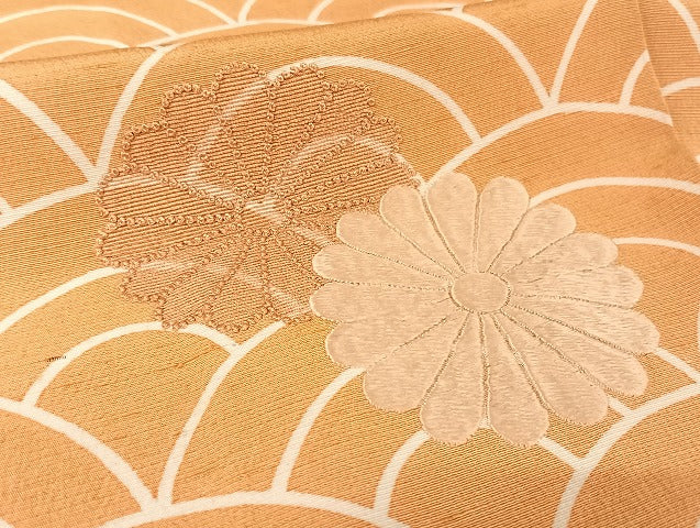 平和屋着物●訪問着 中国三大刺繍 相良刺繍 紬地 草花文 正絹 逸品 AAAU4372np