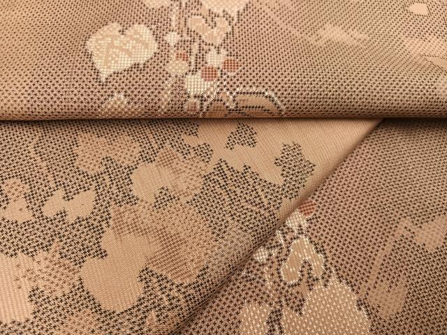 平和屋着物●本場大島紬 7マルキ 葡萄蔦の葉文 正絹 逸品 AAAV9411ph