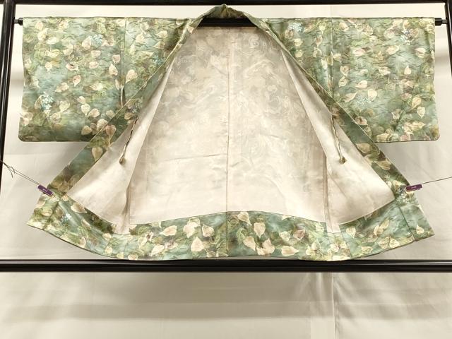 平和屋着物∞羽織 草花文 暈し染め 正絹 逸品 CAAR9089id
