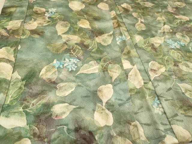 平和屋着物∞羽織 草花文 暈し染め 正絹 逸品 CAAR9089id