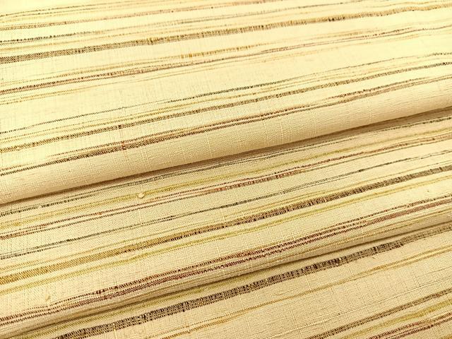 平和屋着物●上質な紬 横段文 正絹 逸品 BAAT0907yc