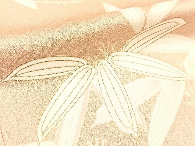 平和屋着物●銀座きしや 訪問着 駒刺繍 冊子花文 暈し染め 金彩 正絹 逸品 BAAT0976yc