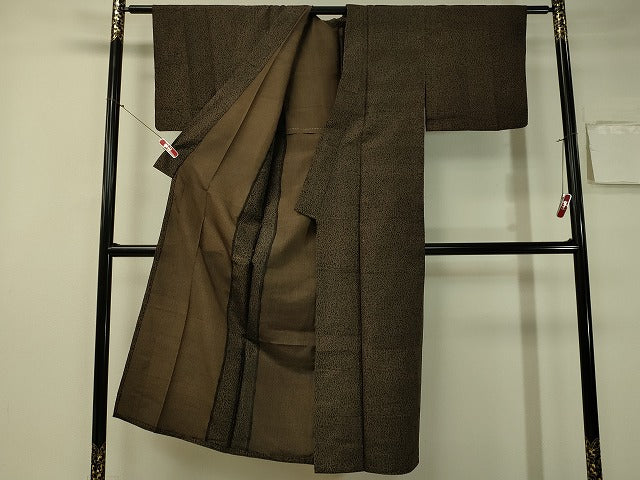 平和屋着物▽本場染大島紬 単衣 吉祥柄 正絹 逸品 CAAS8155vp