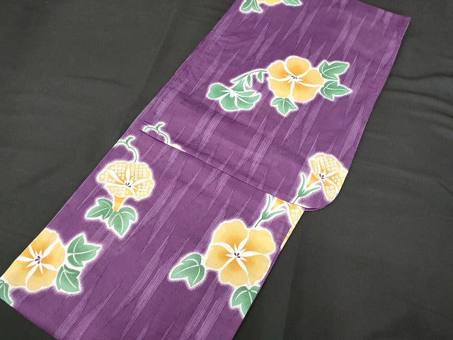 平和屋本店■浴衣 まとめて 3点 花柄 朝顔 紫陽花 など 着用可能多数 ppp2032 km