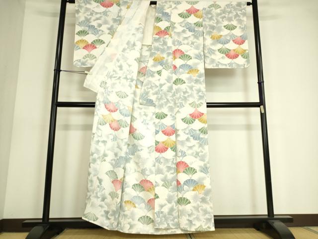 平和屋着物▽上質な小紋 単衣 菊尽くし 正絹 逸品 DAAS0584az
