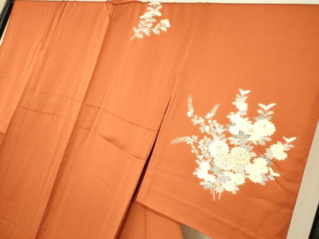 平和屋着物▽訪問着 単衣 菊尽くし 金彩 正絹 逸品 DAAS0590az
