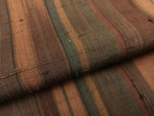 平和屋着物●上質な紬 間道 正絹 逸品 AAAV9435ph