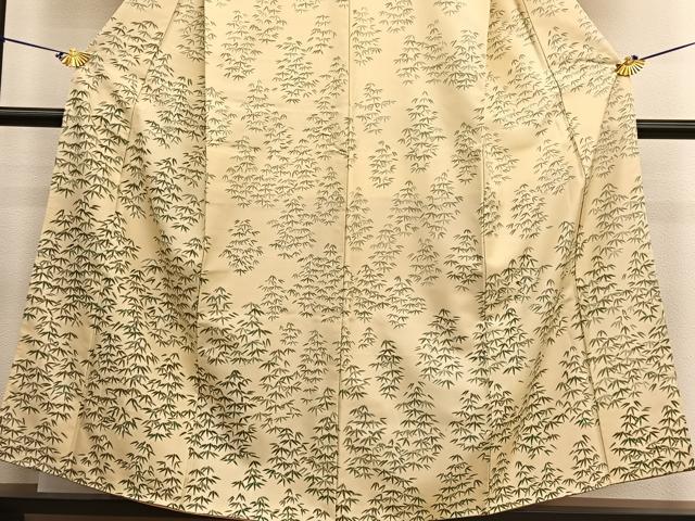 平和屋着物●訪問着 本場染大島紬 作家物 刺繍 笹竹文 正絹 逸品 BAAT6711hv