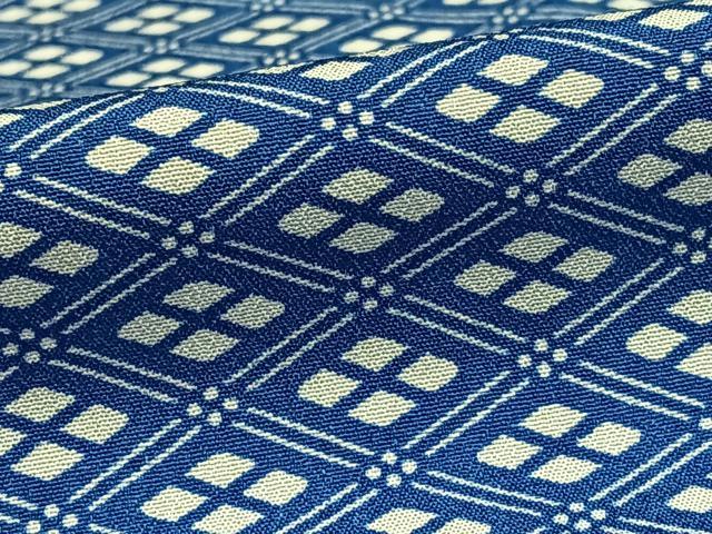 平和屋着物▽小紋 単衣 菱文 洗える着物 AAAV5262mf