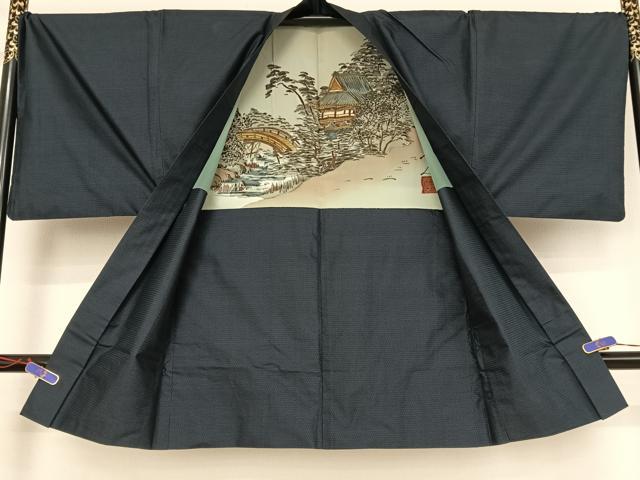 平和屋着物●男性 本場大島紬 アンサンブル 100亀甲 総詰め 正絹 逸品 AAAU4395np