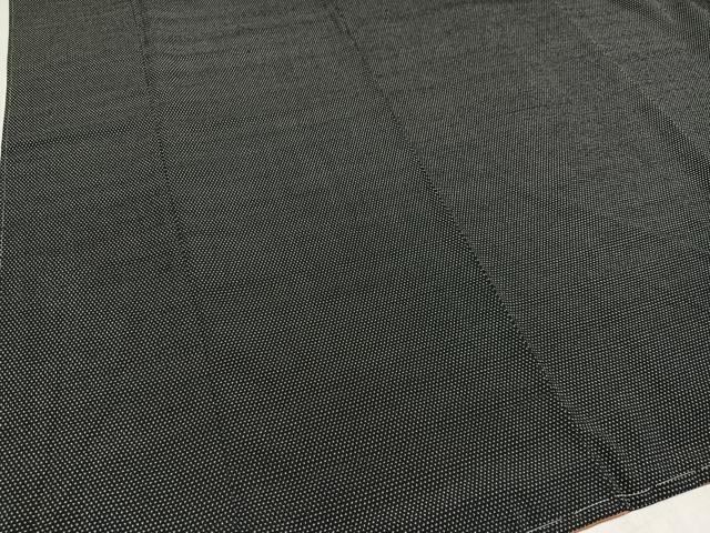 平和屋着物●本塩沢 蚊絣 黒地 正絹 逸品 未使用 AAAW1863ph