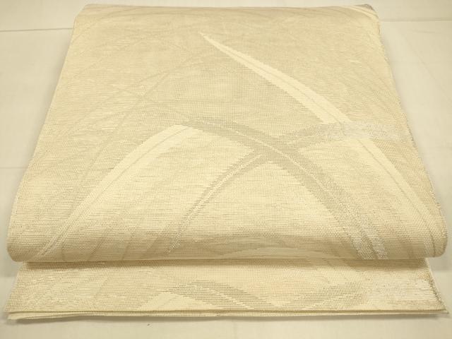 平和屋着物*夏物 六通柄 本袋帯 草葉文 銀糸 正絹 逸品 DAAT1905cm