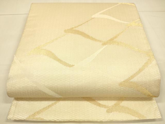 平和屋着物＊夏物 六通柄袋帯 瓦文 金糸 正絹 逸品 DAAT1923cm