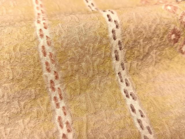 平和屋着物▽上質な小紋 単衣 ふくれ織 鹿の子間道 正絹 逸品 BAAT9035yc