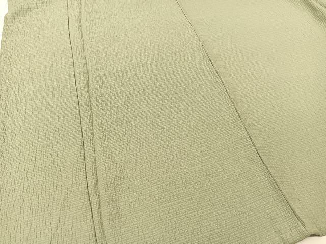 平和屋着物▽本加賀友禅作家 押田正義監修 色無地 単衣 堅牢染 錆青磁色 証紙付き 正絹 逸品 BAAT9053yc