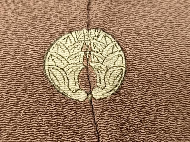 平和屋着物▽上質な色無地 単衣 鴇浅葱色 鬼しぼ縮緬 正絹 逸品 BAAT9056yc