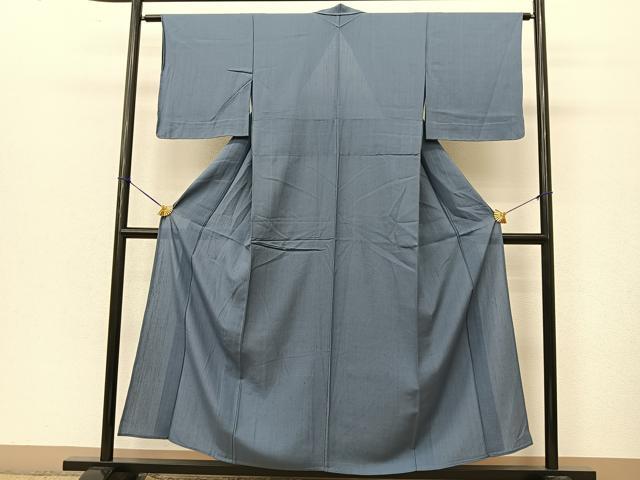 平和屋着物▽上質な紬 単衣 色無地 薄花色 正絹 逸品 未使用 BAAT9076yc