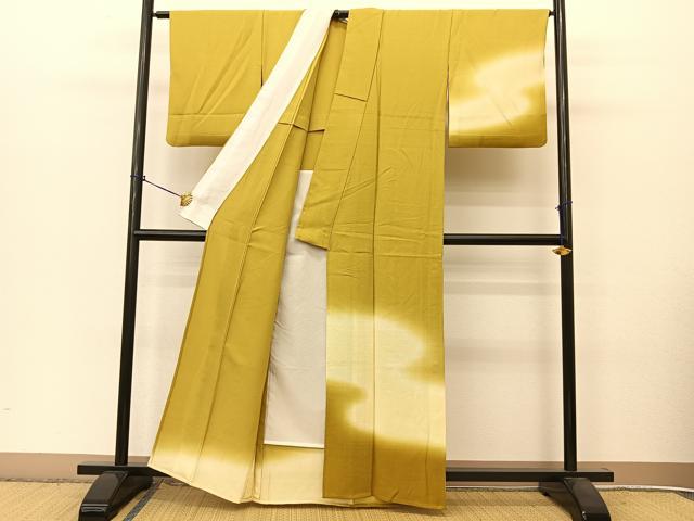 平和屋着物▽訪問着 単衣 霞文 暈し染め 正絹 逸品 BAAT9082yc