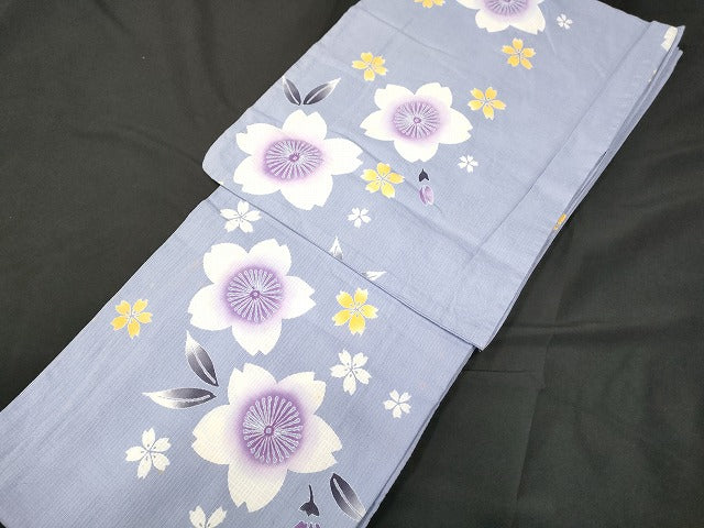 平和屋本店■浴衣 まとめて 3点 蝶 花柄 綿紅梅 など 着用可能多数 ppp2073 km