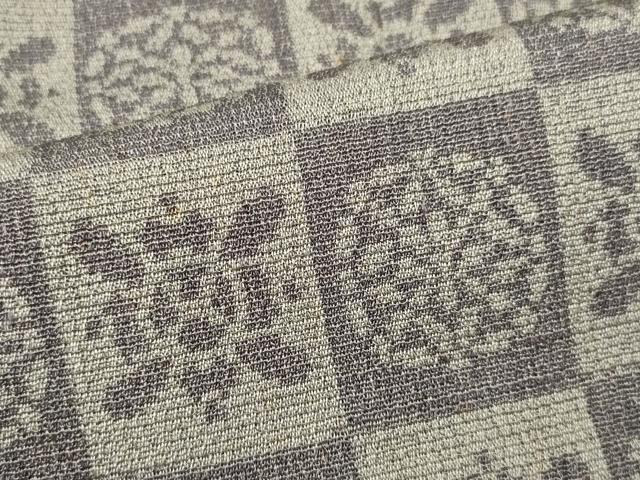 平和屋着物∞道中着 市松花文 正絹 逸品 CAAR9179id