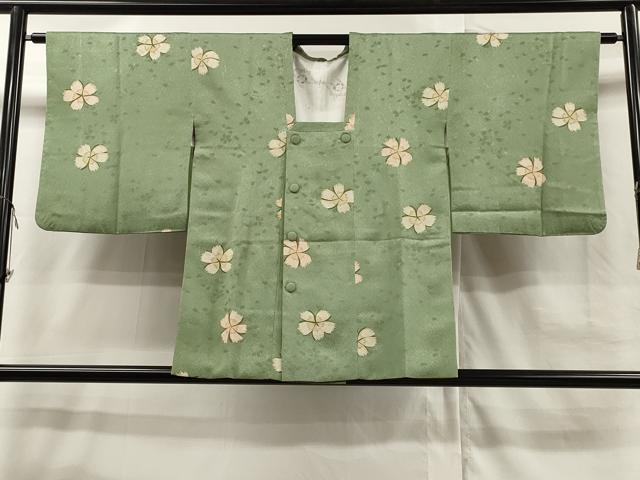 平和屋着物∞道行コート 舞桜文 正絹 逸品 CAAT5601id