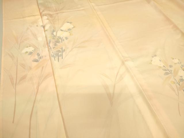 平和屋着物▽訪問着 単衣 刺繍 菊 暈し染め 正絹 逸品 DAAS0711az