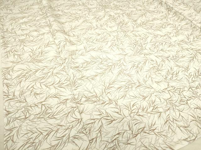 平和屋着物▽上質なお召 単衣 草葉文 ますいわ屋扱い 正絹 逸品 DAAS0762az