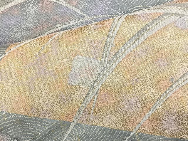 平和屋着物◎六通柄袋帯 露芝 金銀糸 正絹 逸品 BAAT4570wb