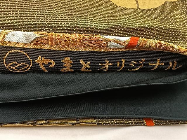 平和屋着物◎六通柄袋帯 唐織 草花文 金銀糸 やまとオリジナル 正絹 逸品 BAAT4577wb
