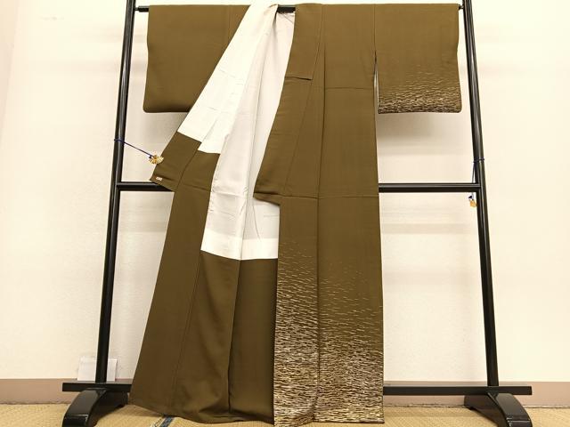 平和屋着物●訪問着 霞文 金銀糸 三越扱い 正絹 逸品 BAAT8717hv