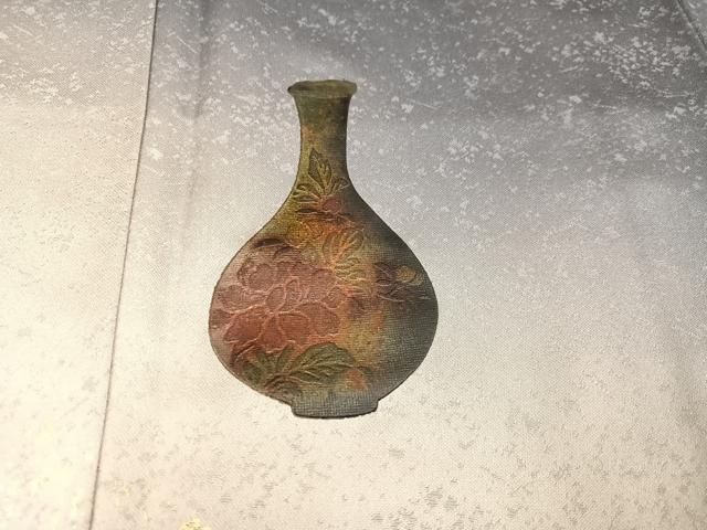 平和屋着物●訪問着 陶器文 暈し染め 金彩 正絹 逸品 AAAW4455ph