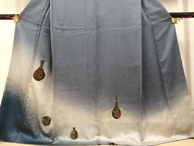 平和屋着物●訪問着 陶器文 暈し染め 金彩 正絹 逸品 AAAW4455ph