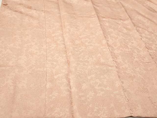平和屋着物#道行コート 草花地紋 虹色 ゑり善扱い ロング丈 正絹 逸品 CAAT5631id