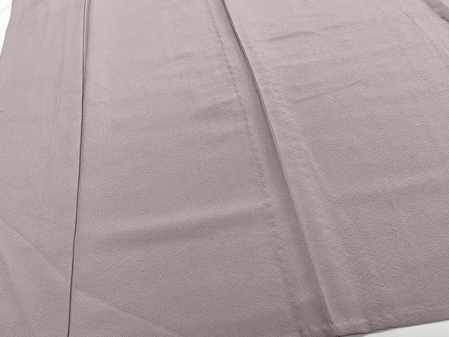 平和屋着物▽上質な色無地 単衣 薄葡萄色 反端付き 正絹 逸品 未使用 CAAT6627xi