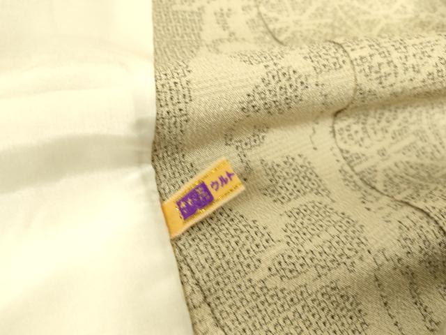 平和屋着物▽本塩沢 単衣 立涌麻の葉文 110亀甲 さが美扱い 正絹 逸品 DAAS0978az