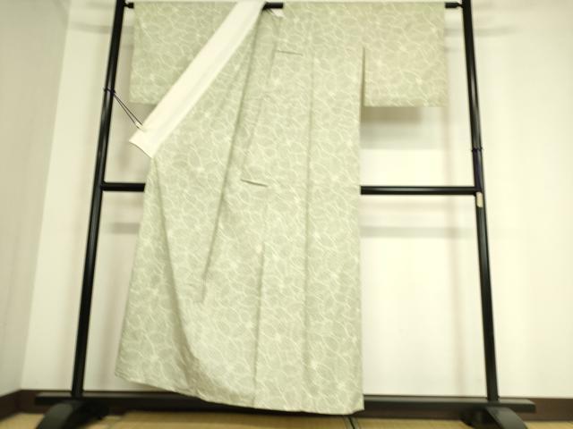 平和屋着物▽本塩沢 単衣 花尽くし 正絹 逸品 DAAS0989az