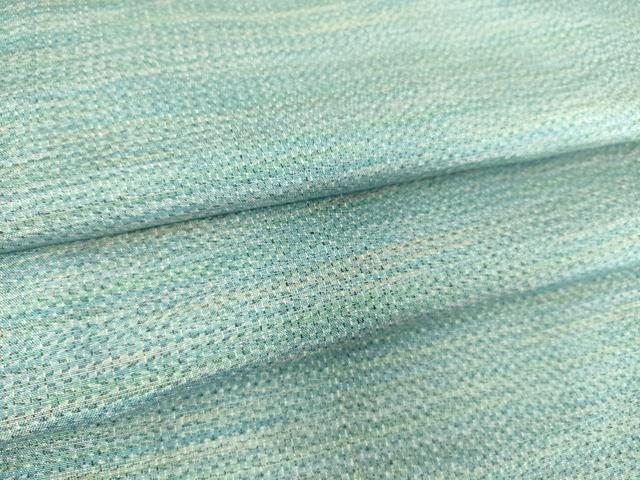 平和屋着物▽上質な紬 単衣 霞文 正絹 逸品 DAAS0994az