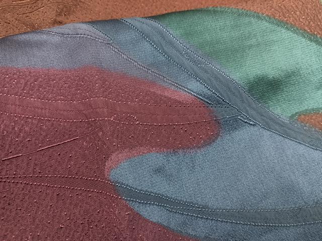 平和屋着物∞道行コート エ霞文 正絹 逸品 BAAT8925gt
