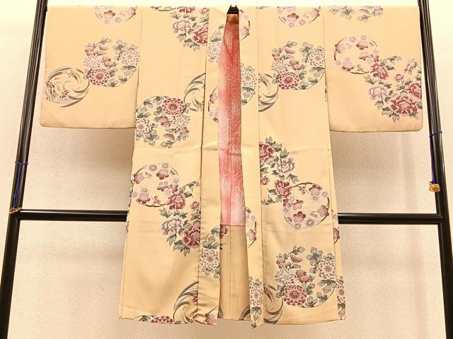 平和屋着物#H・L(アッシュエル) HENRI-LUC CHAPUIS 長羽織 花丸文 洗える着物 BAAT8928gt