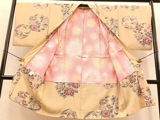 平和屋着物#H・L(アッシュエル) HENRI-LUC CHAPUIS 長羽織 花丸文 洗える着物 BAAT8928gt