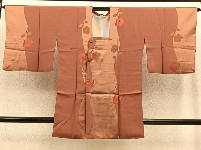 平和屋着物∞道行コート ロング丈 花 正絹 逸品 BAAT8962gt