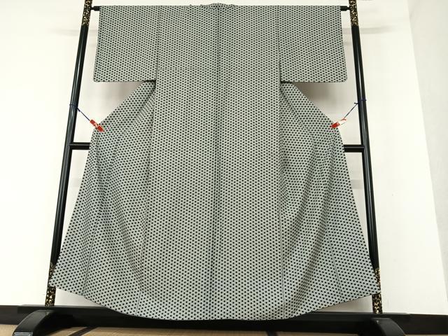 平和屋着物●上質な小紋 麻の葉文様 正絹 逸品 AAAV7469zg
